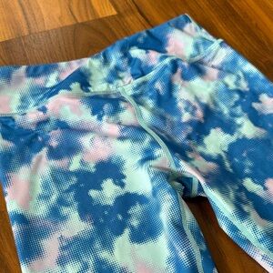 Zella Kids Blue and Pink Patterned Leggings
